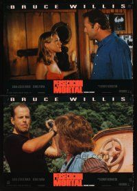 9t278 STRIKING DISTANCE set of 4 Spanish 18x26s '94 Bruce Willis & Sarah Jessica Parker!
