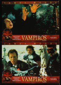9t285 VAMPIRES set of 4 Spanish 18x26s '98 John Carpenter, James Woods, vampire hunters!