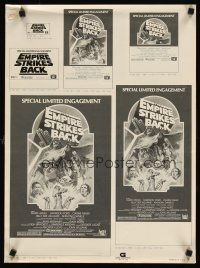 9w274 EMPIRE STRIKES BACK 2 pressbook supplements R82 George Lucas sci-fi classic, cool artwork!
