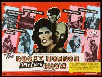 9w669 ROCKY HORROR PICTURE SHOW REPRODUCTION British quad '75 wacky 'hero' Tim Curry & cast!
