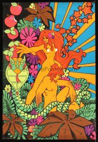 9w137 ADAM & EVE blacklight Canadian commercial poster '70s sexy psychedelic art!