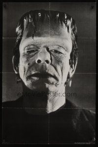 9w290 FRANKENSTEIN commercial poster '70s great close up of Glenn Strange as the monster!