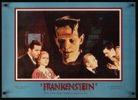 9w291 FRANKENSTEIN commercial poster '90s Boris Karloff as the monster, Colin Clive, Mae Clarke!