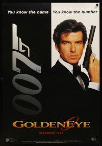 9w294 GOLDENEYE Dutch commercial poster '95 Pierce Brosnan as secret agent James Bond 007!
