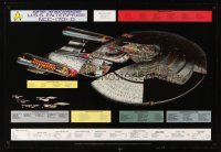 9w310 STAR TREK: THE NEXT GENERATION TV German commercial poster '94 cut-away art of the Enterprise!