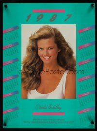 9w081 CHRISTIE BRINKLEY PRELL 17x24 advertising poster '87 unbeatable body building system!