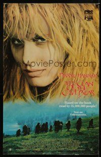 9w320 CLAN OF THE CAVE BEAR video laminated Canadian special 22x35 '86 cool image of Daryl Hannah!