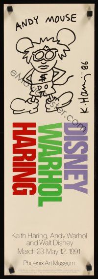 9w217 DISNEY WARHOL HARING 9x27 art exhibition '91 art of Andy Mouse by Haring!