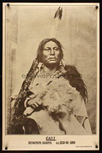 9w183 GALL special 23x35 '80s Native American Indian, leader of Hunkpapa Dakota!
