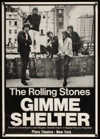 9w660 GIMME SHELTER REPRO special 25x36 '70s Rolling Stones, out of control rock & roll concert!