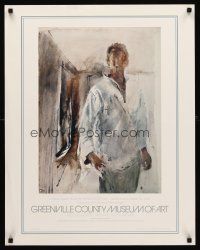 9w219 GREENVILLE COUNTY MUSEUM OF ART 22x28 museum exhibition '84 Andrew Wyeth art of man!