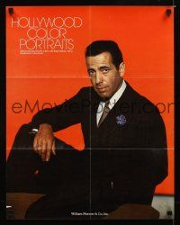 9w084 HOLLYWOOD COLOR PORTRAITS 18x23 advertising poster '81 cool portrait of Humphrey Bogart!