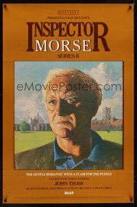 9w262 INSPECTOR MORSE TV special 30x46 '88 Thompson art of John Thaw in title role!