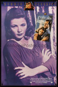 9w336 LAURA video special 25x28 R93 Otto Preminger, great image of pretty Gene Tierney!