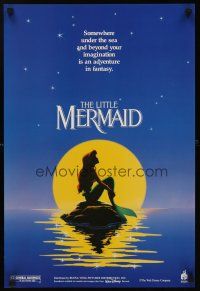 9w432 LITTLE MERMAID set of 2 special posters '89 Ariel in moonlight, Disney underwater cartoon!