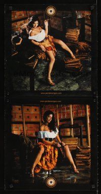 9w089 PERDOMO CIGARS set of 2 cigar advertising posters '00s cool images of sexy women!