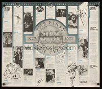 9w474 STAR WARS THE FIRST TEN YEARS special 22x26 '87 cool timeline of classic sci-fi history!