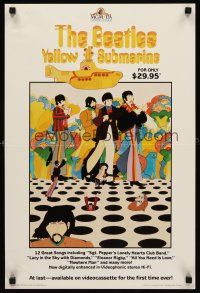9w485 YELLOW SUBMARINE video special 16x24 R87 different art of The Beatles in the Sea of Holes!