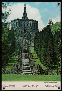 9w586 GERMANY German travel poster '60s Kassel - Wilhelmshohe, image of ancient castle!