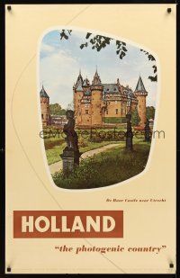 9w551 HOLLAND Dutch travel poster '60s image of De Haar Castle near Utrecht!