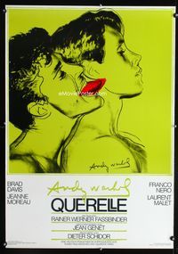 9w346 QUERELLE green style German commercial poster '83 Fassbinder & Jean Genet, Andy Warhol art!