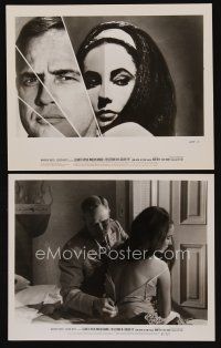 9y982 REFLECTIONS IN A GOLDEN EYE 2 8x10 stills '67 Elizabeth Taylor & Marlon Brando in art & photo
