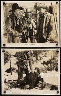 9y723 BLOOD ON THE MOON 4 8x10 stills '49 Robert Mitchum, Barbara Bel Geddes, Tom Tully