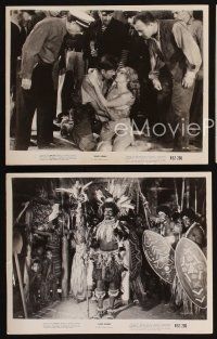 9y867 KING KONG 3 8x10 stills R52 Fay Wray, Robert Armstrong, Bruce Cabot + natives by gate!