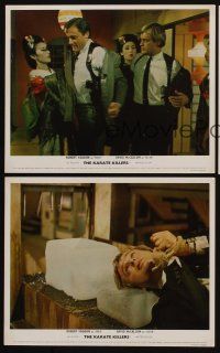 9y087 KARATE KILLERS 3 color English FOH LCs '67 Robert Vaughn, David McCallum, Joan Crawford!