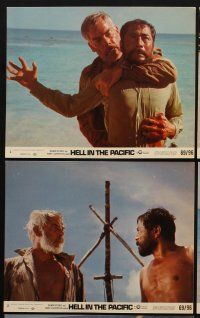 9y228 HELL IN THE PACIFIC 8 8x10 mini LCs '68 Lee Marvin, Toshiro Mifune, John Boorman
