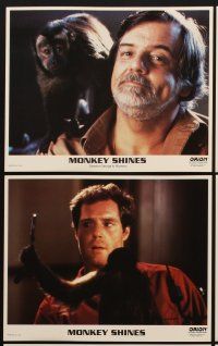 9y285 MONKEY SHINES 8 8x10 mini LCs '88 includes candid of director George Romero & monkey!