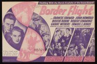 9z353 BORDER FLIGHT herald '36 beautiful Frances Farmer in her first movie!
