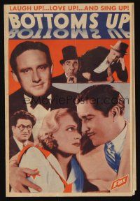 9z354 BOTTOMS UP herald '34 young Spencer Tracy, Pat Paterson & John Boles!