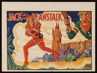 9z039 JACK & THE BEANSTALK stage play large style English herald '30s female Jack w/golden egg!