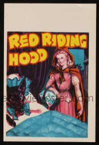 9z044 RED RIDING HOOD stage play English herald '30s sexy Red visits wolf in bed!