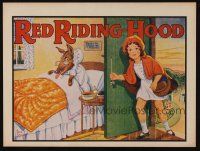 9z043 RED RIDING HOOD stage play English herald '30s Red visits wolf in bed behind door!