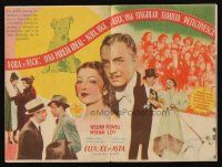 9z300 AFTER THE THIN MAN Spanish herald '41 William Powell, Myrna Loy & Asta the dog too!