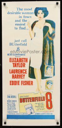 1a185 BUTTERFIELD 8 linen Aust daybill '60 sexy Liz Taylor is most desirable & easiest to find!