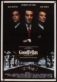 1a353 GOODFELLAS linen int'l 1sh '90 Robert De Niro, Joe Pesci, Ray Liotta, Martin Scorsese classic