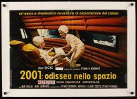 1a226 2001: A SPACE ODYSSEY linen Italian photobusta '68 Cinerama image of women in ship!