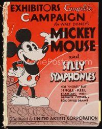 1c013 MICKEY MOUSE & SILLY SYMPHONIES campaign book '32 incredible ads for tie-ins & movie posters