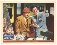 1c232 ABBOTT & COSTELLO MEET THE INVISIBLE MAN LC #7 '51 c/u of smoking detectives Bud & Lou!