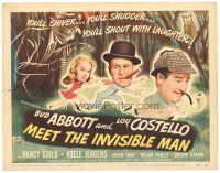 1c166 ABBOTT & COSTELLO MEET THE INVISIBLE MAN TC '51 wacky art of Bud & Lou with Adele Jergens!