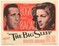 1c172 BIG SLEEP TC '46 great close up of Humphrey Bogart & sexy Lauren Bacall, Howard Hawks