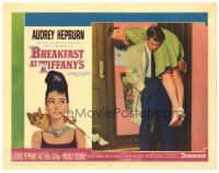 1c259 BREAKFAST AT TIFFANY'S LC #1 '61 George Peppard carries Audrey Hepburn over his shoulder!