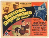 1c176 BULLDOG DRUMMOND AT BAY TC '37 detective John Lodge in the title role, Dorothy Mackaill