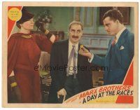1c286 DAY AT THE RACES LC '37 Margaret Dumont, Groucho Marx & the horse pill he prescribed!