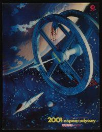 1c001 2001: A SPACE ODYSSEY lenticular Japanese 4x6 postcard '68 Kubrick, Cinerama, space wheel art!