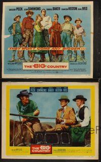 1c147 BIG COUNTRY 8 LCs '58 Gregory Peck, Carroll Baker, Jean Simmons, William Wyler classic!