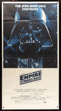 1d089 EMPIRE STRIKES BACK 3sh '80 George Lucas sci-fi classic, huge image of Darth Vader!
